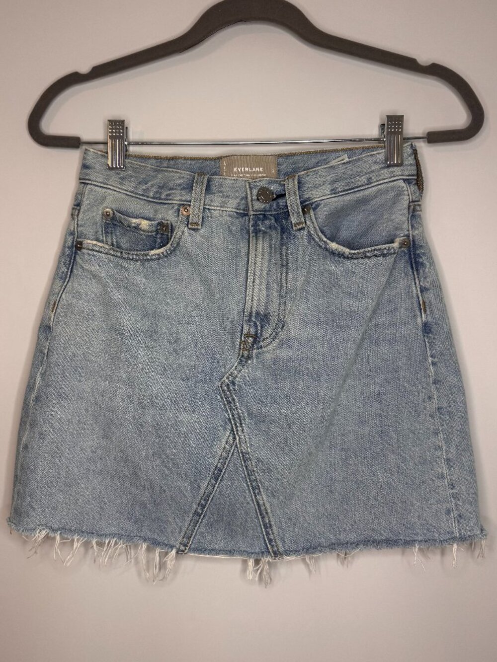 Everlane The Denim Reconstructed Skirt - Light Wash - Size 25
